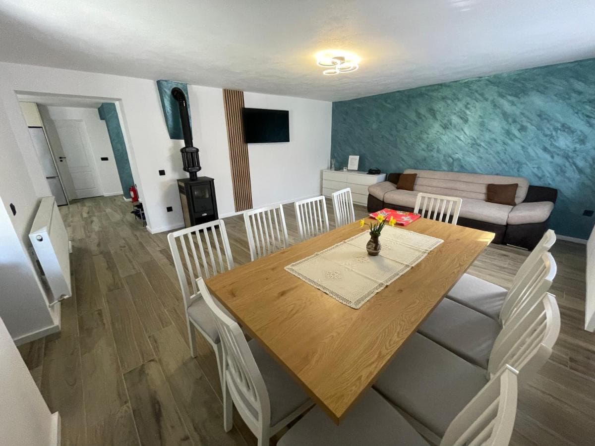 Living room and kitchen
